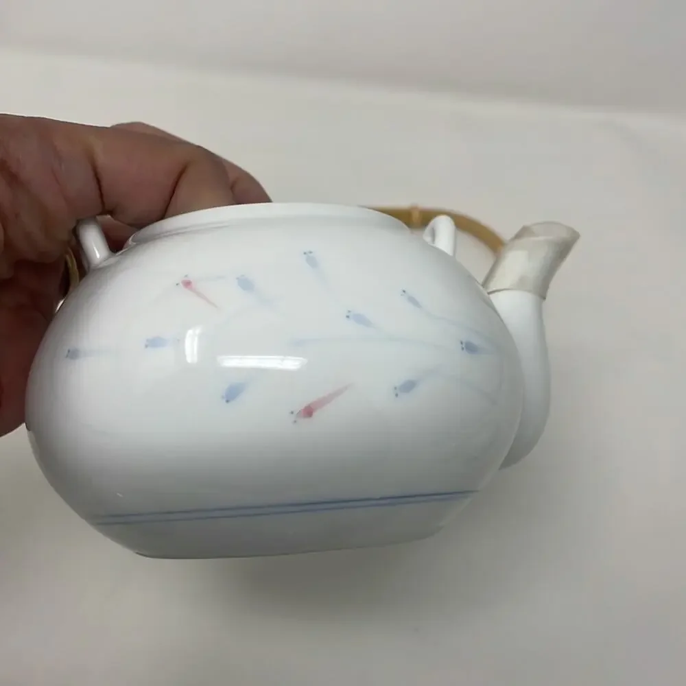 Vintage 80’s Japanese porcelain Dobin kyusu sake/tea set